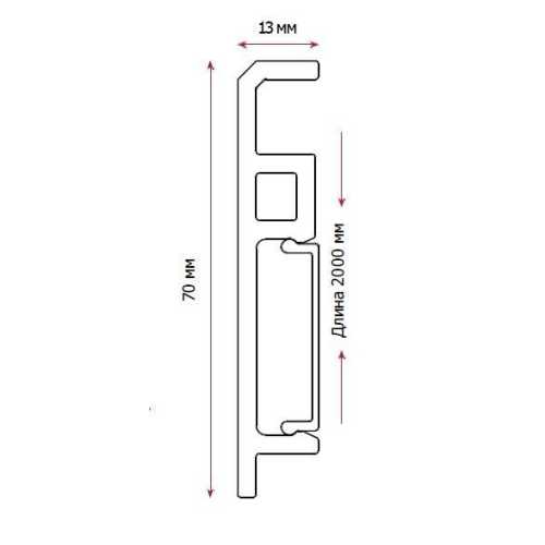 Фото Плинтус Aberhof Luxe Дуб Кельтский (70х13х2000 мм)