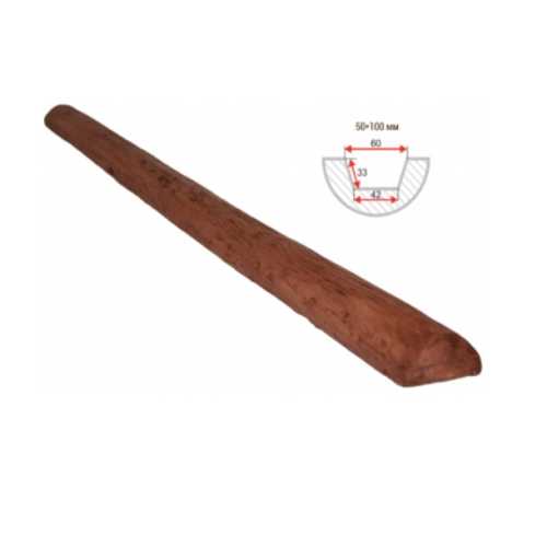 Фото Полубревно декоративное Arno decor рустик, 50х100мм Рябина, длина 1 метр