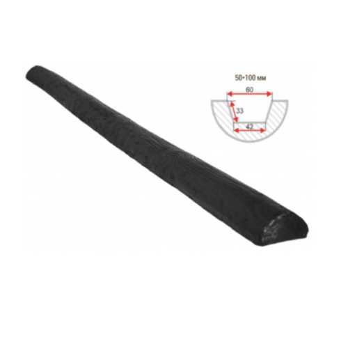 Фото Полубревно декоративное Arno decor рустик, 50х100мм Венге, длина 1 метр