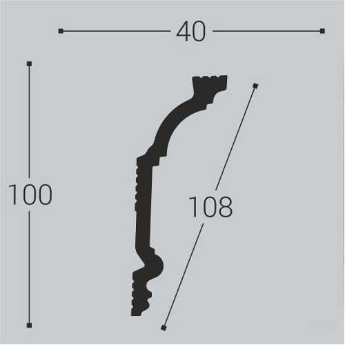 Фото Карниз под покраску из полистирола Bello Deco K3 (100х40х2000 мм)