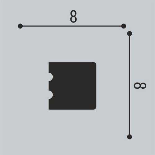 Фото Молдинг Bello Deco Хром (8*8*2600)