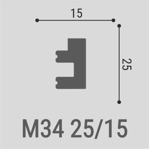 Фото Молдинг Bello Deco M34 под покраску (25х15х3000)