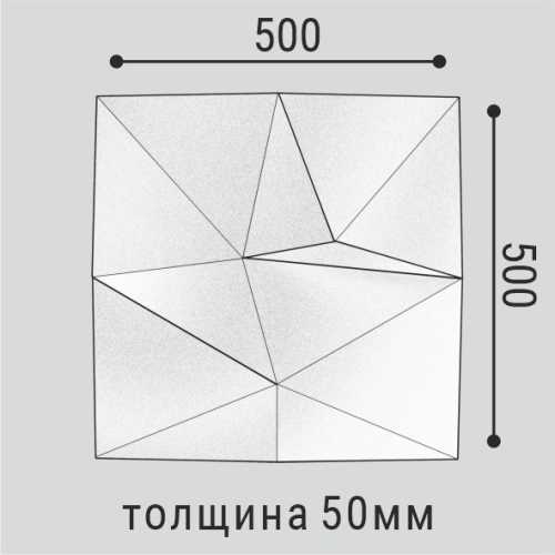 Фото Стеновая панель Bello Deco СП 16 полистирол (500 × 50 × 500 мм)