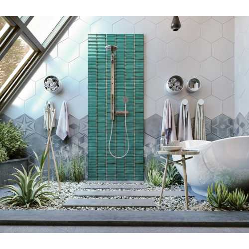 Фото Мозаика из керамогранита Bonaparte Finger pacific blue 12х92 (284х298х8 мм)