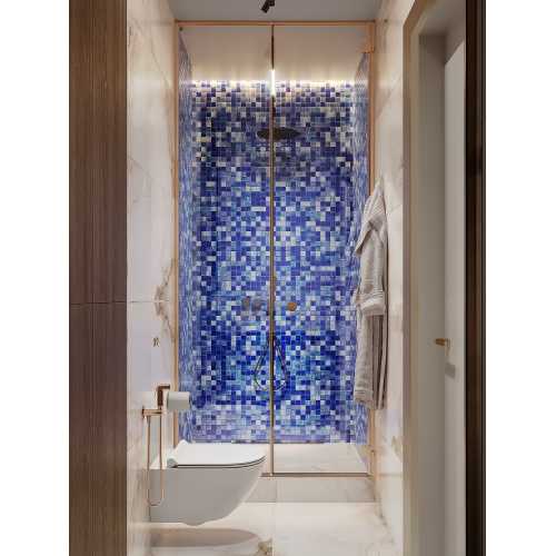 Фото Мозаика стеклянная Bonaparte Alaska dark blue 36х36 (304х304х4 мм)