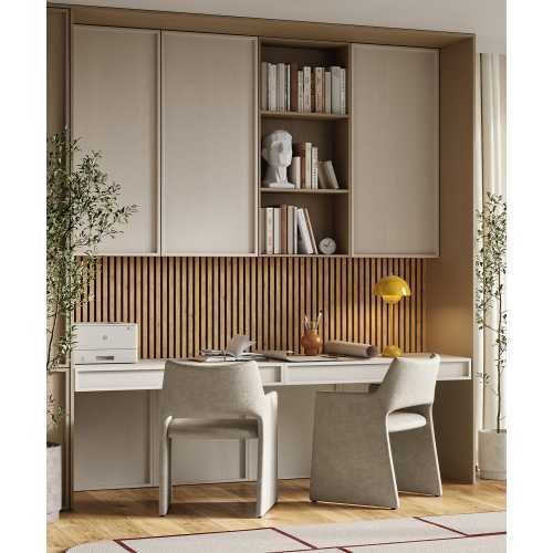 Фото Акустическая панель Cosca Дуб Медный, черный войлок, рейки (2750х600х19 мм)