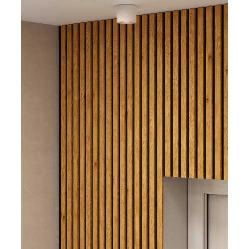 Фото Акустическая панель Cosca Дуб Медный, черный войлок, рейки (2750х600х19 мм)