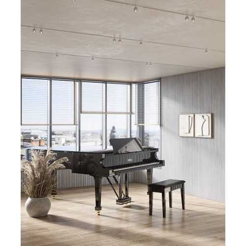 Фото Акустическая панель Cosca Дуб Старинный светло-серый, черный войлок (2750х600х19 мм)