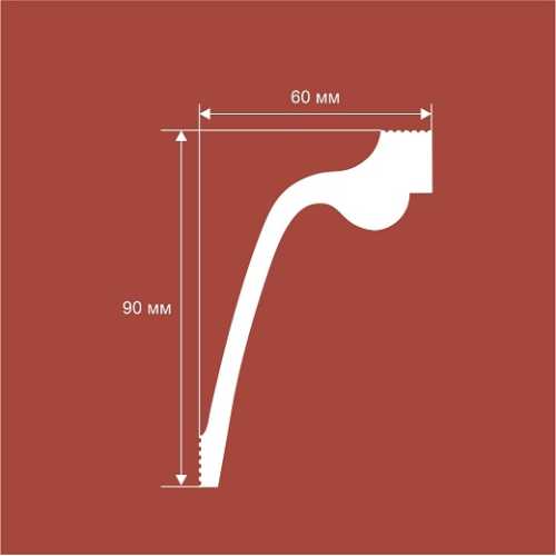 Фото Карниз под покраску Cosca KX066 из экополимера (90х60х2000 мм)