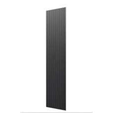 Акустическая панель Cosca шпон Дуб Антрацит темно-серый, черный войлок, рейки МДФ (2750х600 х21мм)