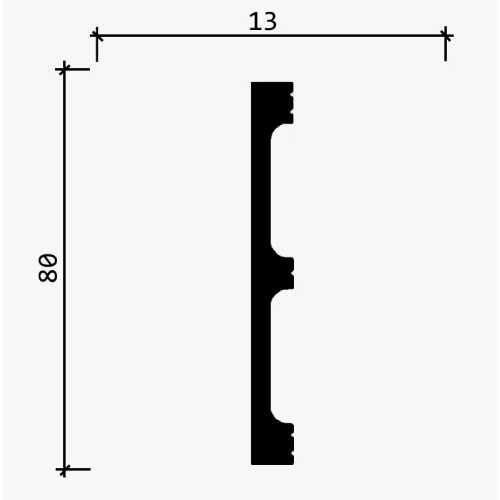 Фото  Плинтус напольный, влагостойкий Decor Dizayn 708-90SH (80*13*2400)