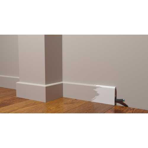 Фото Плинтус напольный Decor Dizayn DD706 под покраску, белый (80*13*2000)