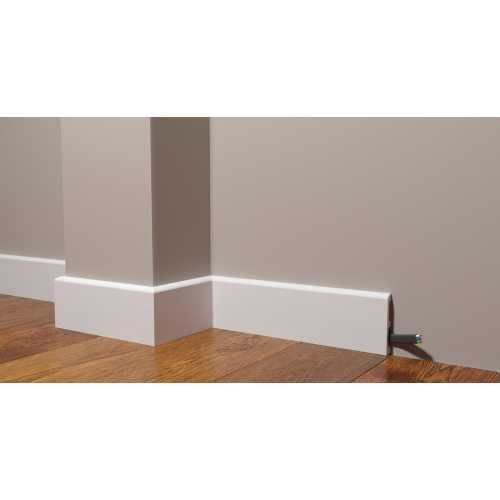 Фото Плинтус напольный Decor Dizayn DD706 под покраску, белый (80*13*2000)