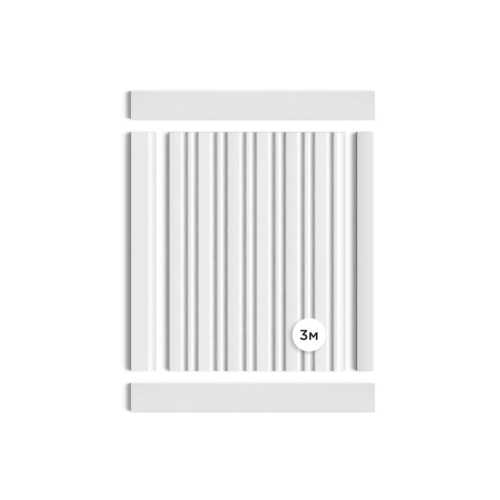 Фото Декоративная панель HIWOOD LV122 LONG NP под покраску (120 × 12 × 3000 мм)