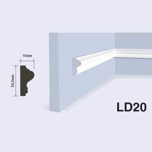 Фото Молдинг под покраску HIWOOD LD20 из фитополимера (20.5х10х2000 мм)