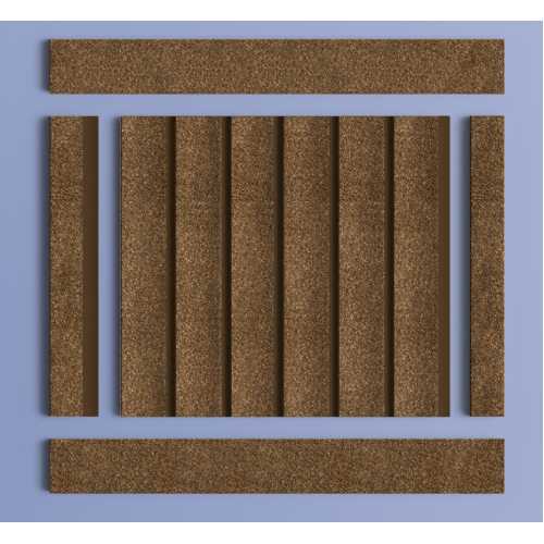 Фото Декоративная панель HIWOOD LV125 G387 (120 × 12 × 2700 мм)