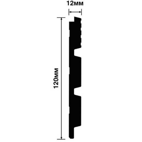 Фото Декоративная панель HIWOOD LV124L GN68 (120 × 12 × 2700 мм)