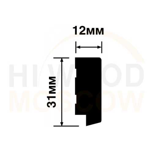 Фото Финишный молдинг Hiwood LF124B BR395 (31х12х2700 мм)