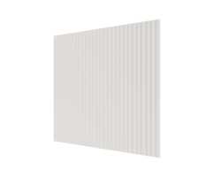 Стеновая панель квадратная МДФ Ликорн - Полосы Белый, 500*500*8 мм (4 шт)