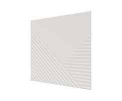 Стеновая панель квадратная МДФ Ликорн - Пирамида, Белый, 500*500*8 мм (4 шт)