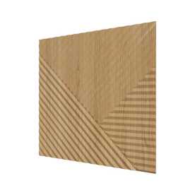 Стеновая панель квадратная МДФ Ликорн - Пирамида Орех светлый, 500*500*8 мм (4 шт)