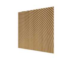 Стеновая панель квадратная МДФ Ликорн - Круги Орех светлый, 500*500*8 мм (4 шт)