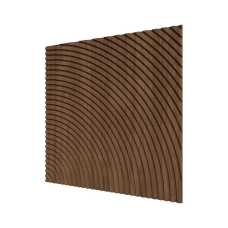 Стеновая панель квадратная МДФ Ликорн - Круги Орех темный, 500*500*8 мм (4 шт)