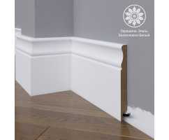 Белый плинтус напольный МДФ Madest Decor модель 07-150-16 крашеный (150х16х2400 мм) Белый плинтус напольный МДФ Madest Decor модель 07-150-16 крашеный (150х16х2400 мм)