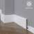 Белый плинтус напольный МДФ Madest Decor модель 09-083-10 крашеный (83х10х2400 мм)