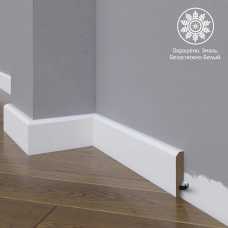 Белый плинтус напольный МДФ Madest Decor 19-054-12 крашеный (54х12х2400 мм)
