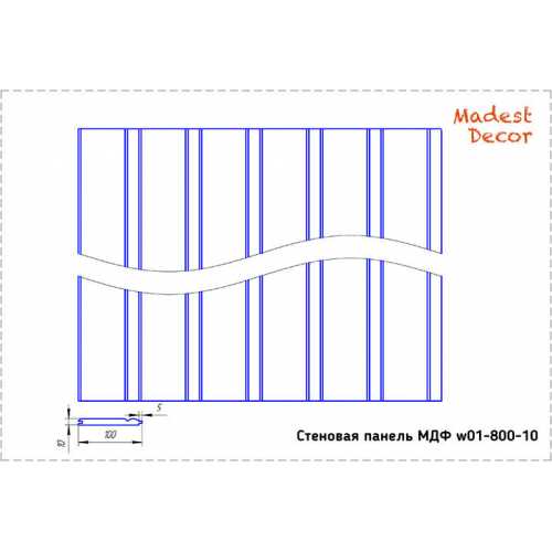Фото Стеновые панели МДФ W01-800-12, по Ral