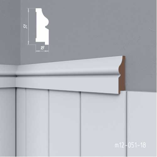 Фото Молдинг MDF под покраску Madest Decor для стеновой панели 12-051-18