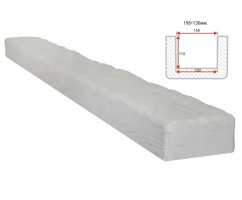 Балка декоративная из полиуретана Arno Decor Рустик 195х130мм Белая, длина 1м