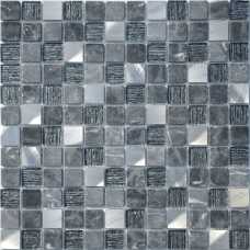 Мозаика стеклянная Caramelle Silk Way Black Velvet 23х23 (298х298х 4 мм)