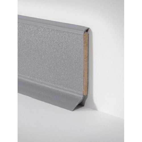 Фото Плинтус напольный, гибкий Dollken (Долкен) S60 Flex 1184 Серый 60x15х2575 (1уп=20 шт)