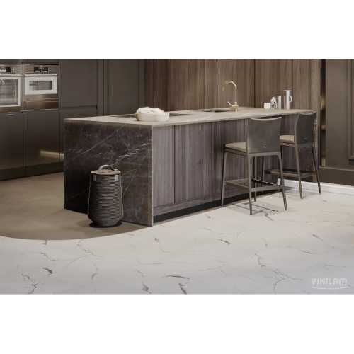 Фото Плитка ПВХ Vinilam Ceramo Stone Итальянский мрамор 83444, 43 класс (940х470х8.0 мм)